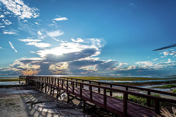 Sky Photograph - Crystal Beach Pier by Joe Leone