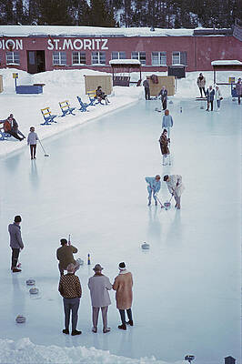 Curling Match in St. Moritz Wall Art