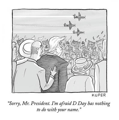 Anniversary Wall Art featuring the drawing D Day by Peter Kuper