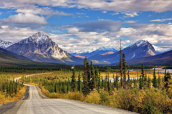 Autumn Wall Art featuring the photograph Dalton Highway In Alaska by Bernd Rommelt