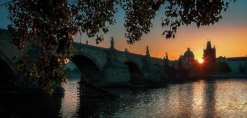 Bridge Wall Art featuring the photograph Dawn On Charles Bridge by Owen Weber