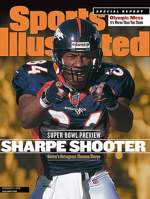 Shannon Sharpe Celebrates on Magazine Cover Wall Art