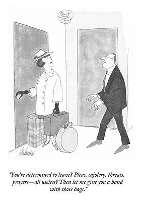 Prayer Drawing - Determined To Leave by JB Handelsman