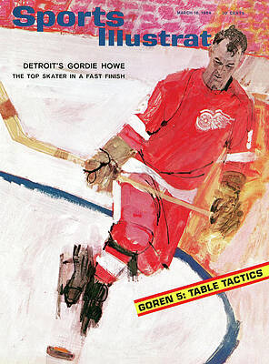 Gordie Howe on the Ice Wall Art