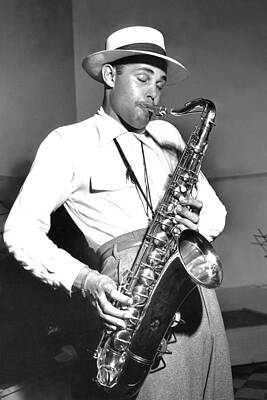 Saxophonist in Classic Attire Wall Art