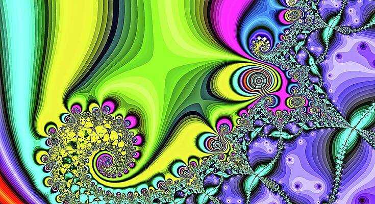 Textured Wall Art featuring the digital art Diamond Tail Spiral Green by Don Northup