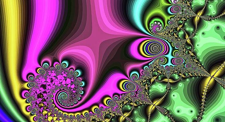 Textured Wall Art featuring the digital art Diamond Tail Spiral Pink by Don Northup