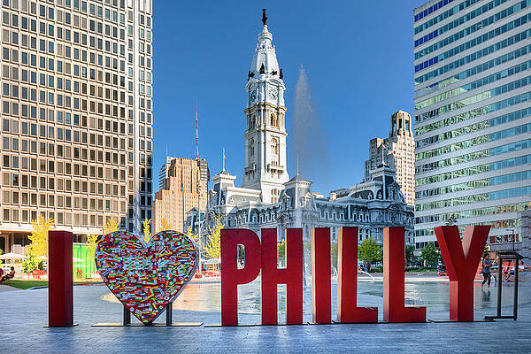 U S Wall Art featuring the digital art Dilworth Park, Philadelphia Pa by Claudia Uripos