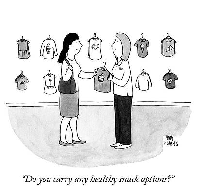 Snack-Themed Clothing Shopping Humor Drawing