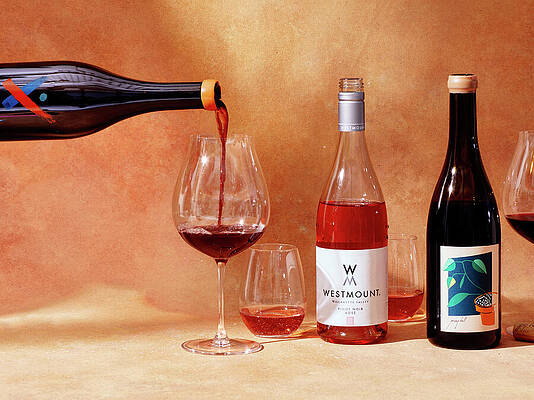 Wine Glass Wall Art featuring the digital art Domestic Wines by Emma Fishman