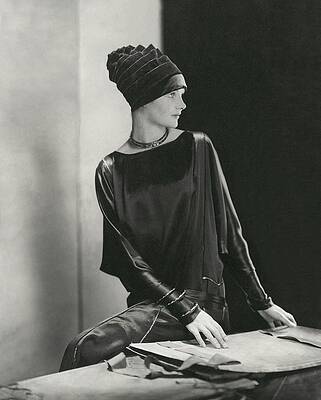 Wall Art featuring the photograph Dorothy Smart Wearing An Agnes Velvet Hat by Edward Steichen