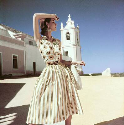 Tower Photograph - Dovima Wearing Brigance For Sportsmaker by Henry Clarke