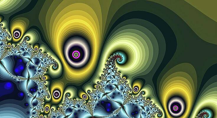 Vibrant Wall Art featuring the digital art Down The Golden Slope by Don Northup