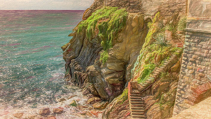 Sunset Photograph - Down To The Sea by Marcy Wielfaert