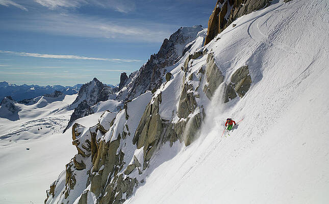 Impressive Wall Art featuring the digital art Downhill Skier by Francesco Tremolada