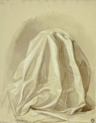 Monochrome Drawing - Draperies by Andrea Carlo Lucchesi