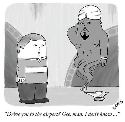 Genie Contemplates a Wish Wall Art