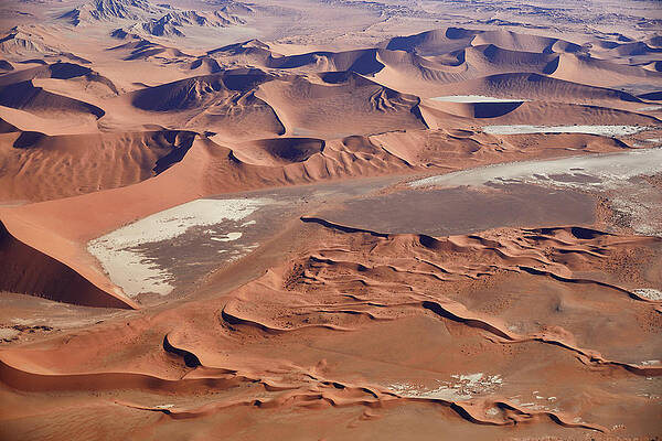 Dunes In The Namib Desert, Sossusvlei Region, Namib Naukluft Park, Namibia Print