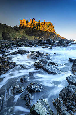British Wall Art featuring the digital art Dunluce Castle, Northern Ireland by Maurizio Rellini