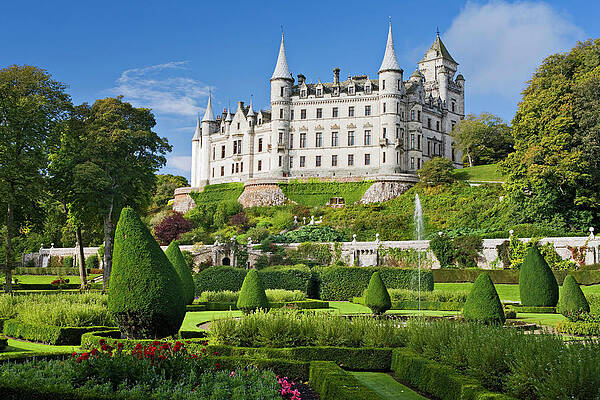 British Wall Art featuring the digital art Dunrobin Castle In Scotland by Rainer Mirau