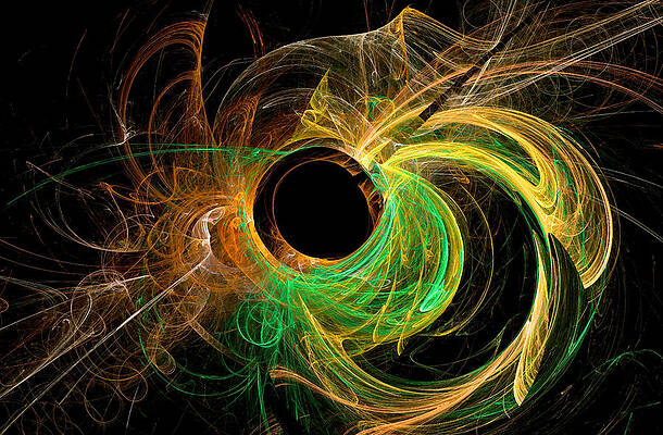 Dynamic Digital Art - Dynamic Universe Abstract Art Gold by Don Northup