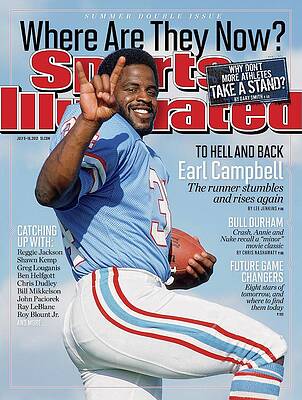 Earl Campbell on Sports Illustrated Cover Photograph