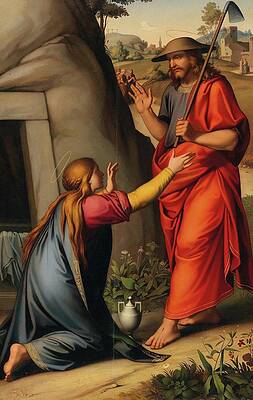 Religion Wall Art featuring the painting Easter Morning, Or Noli Me Tangere by Johann Jakob Fink