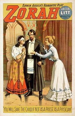 Strobridge And Co Lith Painting - Edwin Ardens Romantic Play, Zorah by Strobridge And Co. Lith.