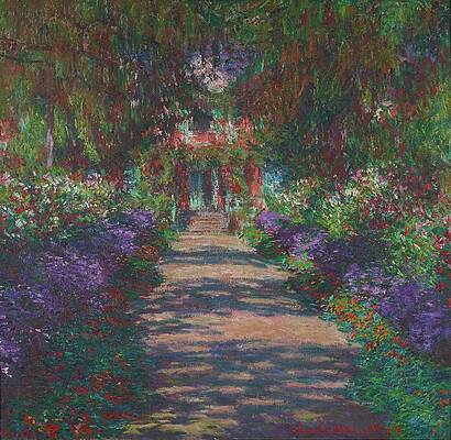 Garden Pathway in Giverny Painting