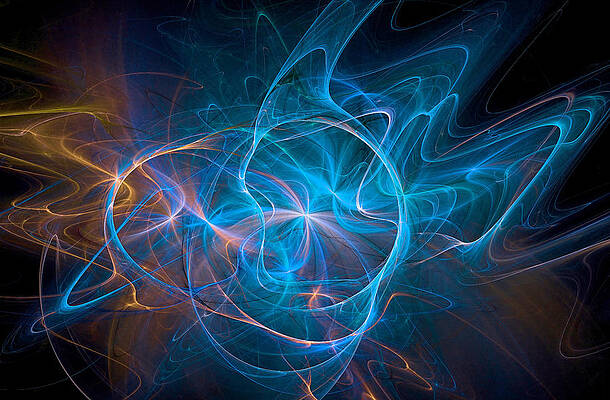 Textured Wall Art featuring the digital art Electric Universe Blue by Don Northup
