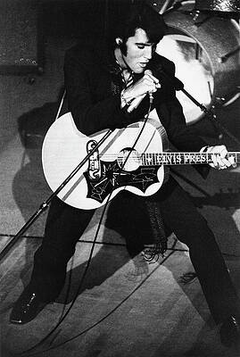 Elvis Presley Performing on Stage Wall Art