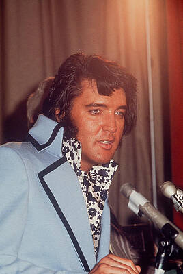 Elvis Presley at Press Conference Wall Art