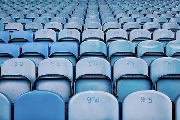 Wall Art featuring the photograph Empty Seats In Football Stadium by Image Source
