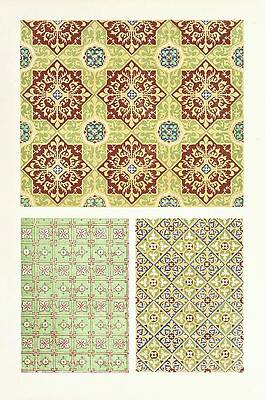 John Charles Robinson Painting - Encaustic Or Inlaid Tiles, In The Mediaeval Styles by John Charles Robinson