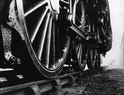 Wall Art featuring the photograph Engine Wheels by Fox Photos