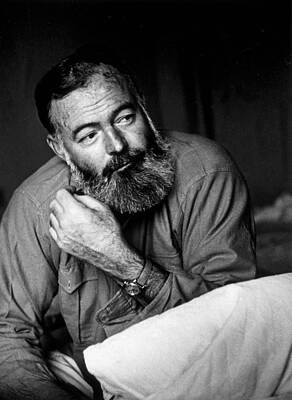 Black and White Portrait of Bearded Man Wall Art