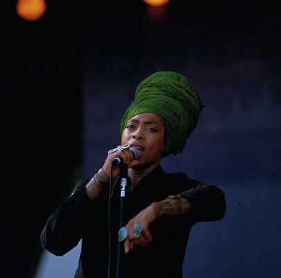 Singer with Green Headwrap Photograph