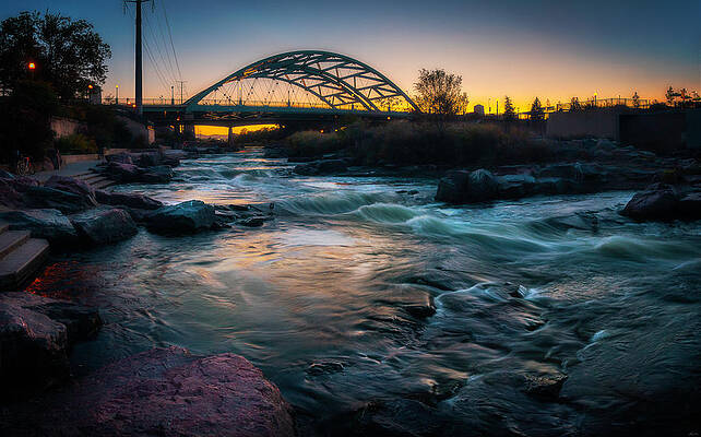 Bridge Wall Art featuring the photograph Evening On The South Platte by Owen Weber