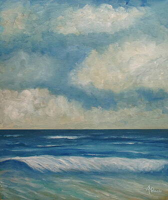 Nature Painting - Every Breaking Wave by Angeles M Pomata