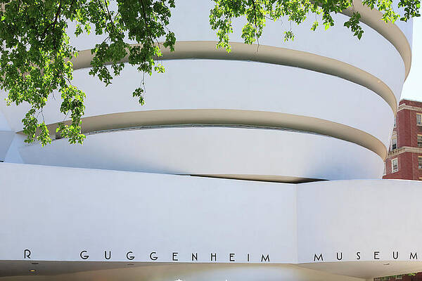 U S Wall Art featuring the digital art Exterior Of Guggenheim Museum, Nyc by Maurizio Rellini