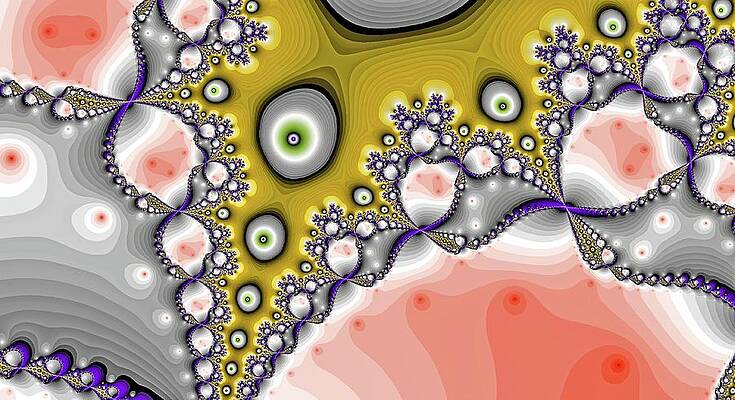 Geometric Wall Art featuring the digital art Eye Crumble Gold by Don Northup