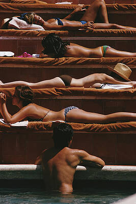 Poolside Relaxation Wall Art