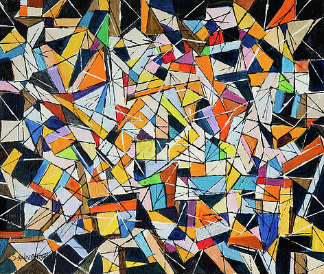Wall Art featuring the painting Facets I by Seeables Visual Arts