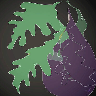 Whimsical Digital Art - Fall Figs by Gina Harrison