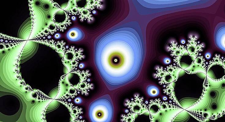 Geometric Wall Art featuring the digital art Falling Eyes Blue by Don Northup