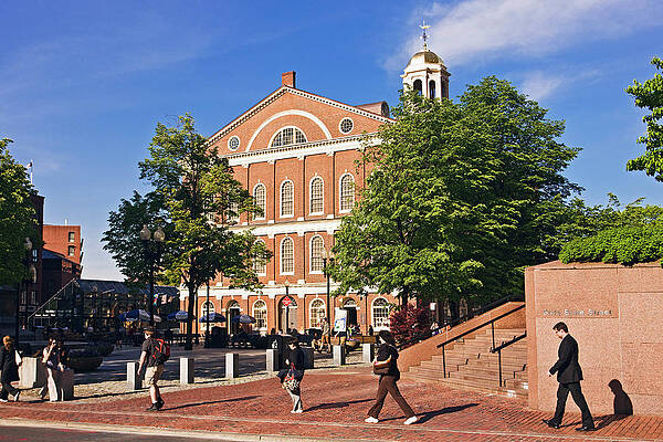 Boston Digital Art - Faneuil Hall Marketplace, Boston by Massimo Borchi