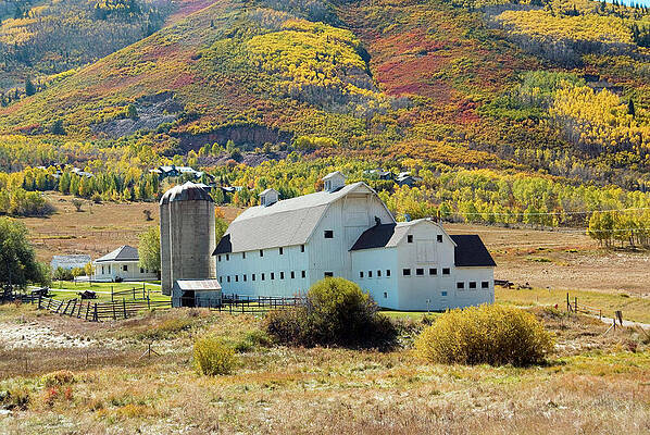 Destination Wall Art featuring the digital art Farm In Park City, Utah by G. Cam