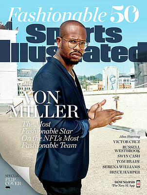 Denver Broncos Wall Art featuring the photograph Fashionable 50 Denver Broncos Linebacker Von Miller Sports Illustrated Cover by Sports Illustrated