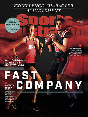 Running Photograph - Fast Company 2018 Gatorade High School Athletes Of The Year Sports Illustrated Cover by Sports Illustrated