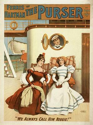 Strobridge And Co Lith Painting - Ferris Hartman In The Purser By John T. Day by Strobridge And Co. Lith.